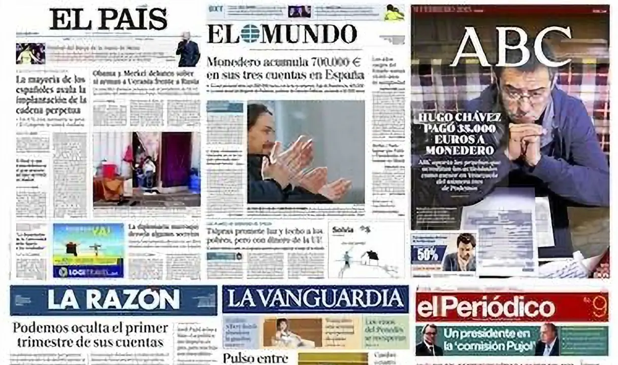 Cabeceras de peri&oacute;dicos en papel