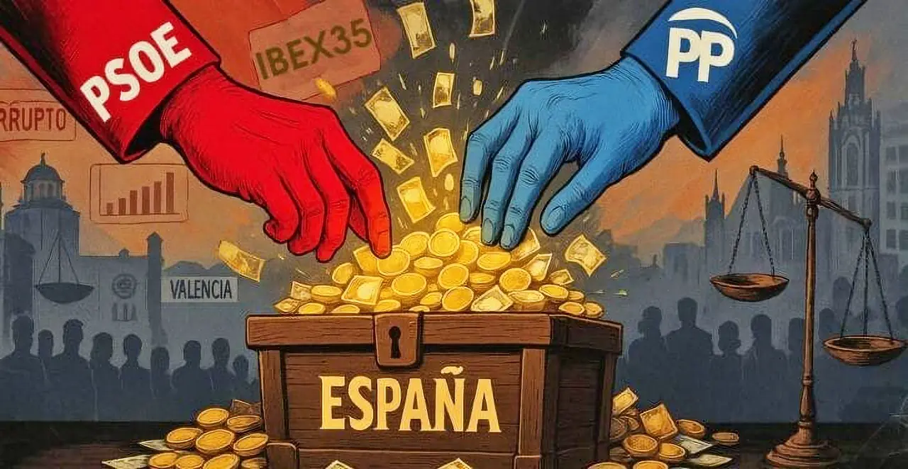 Corrupción de PSOE y PP, corrupción sistémica en España &bull; IMAGEN de Kaos en la red