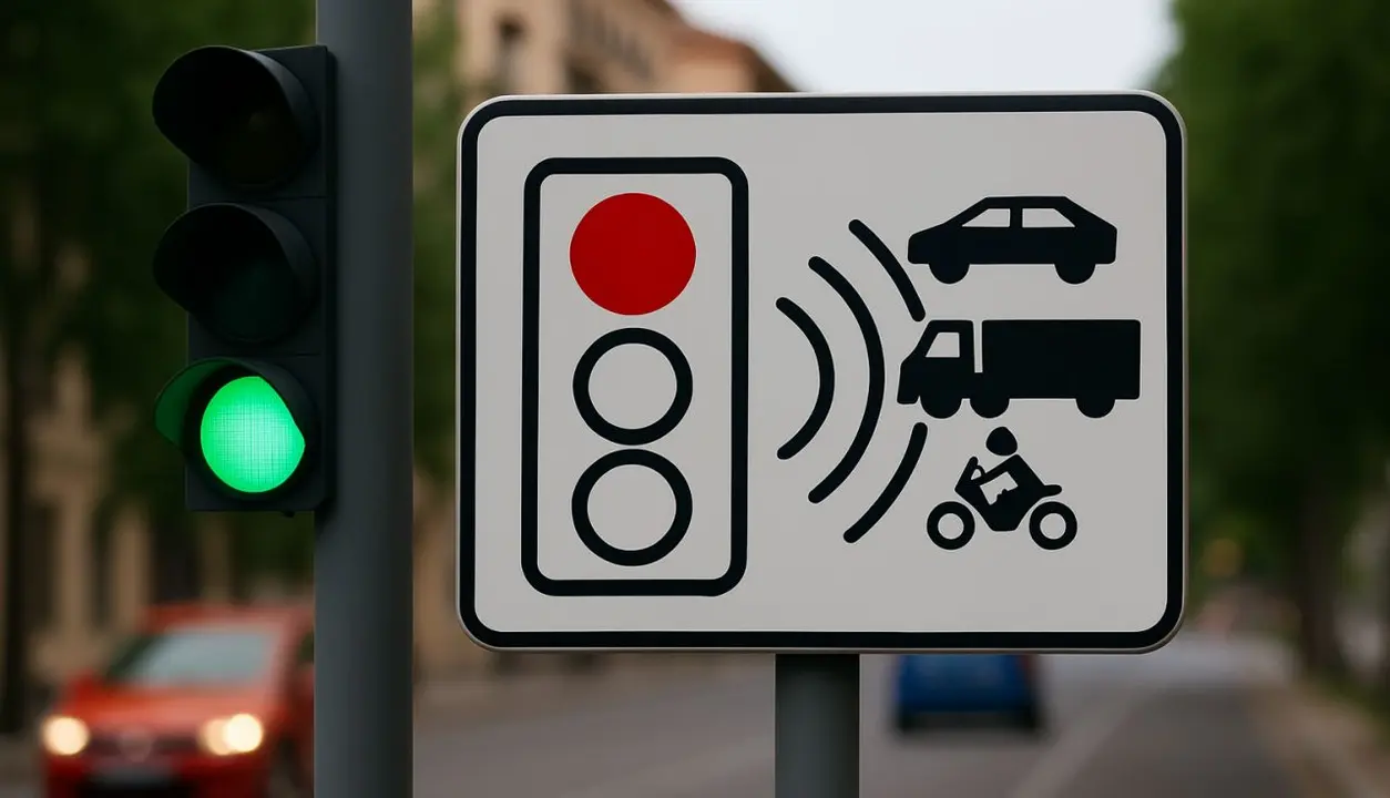 Nueva señal S-991C de aviso de c&aacute;maras en sem&aacute;foro