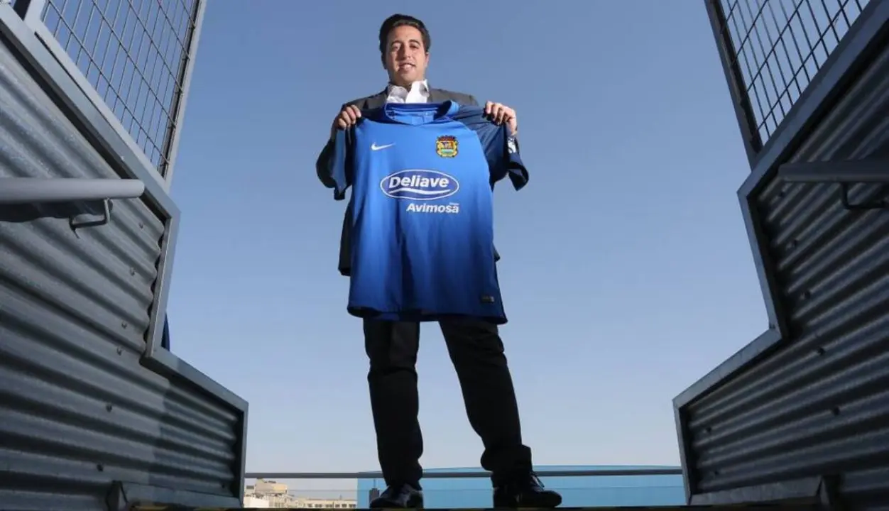 Jonathan Praena, presidente del CF Fuenlabrada, en sus primeros a&ntilde;os al frente del club