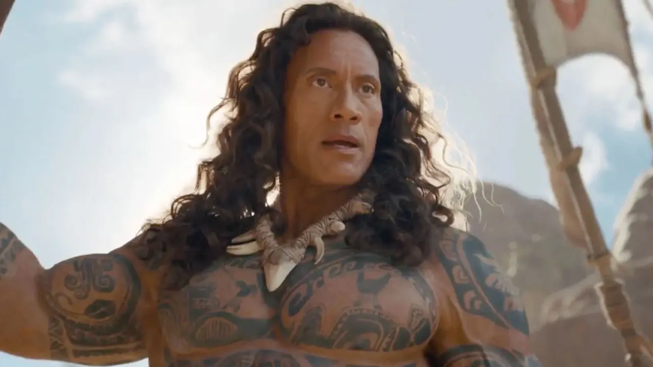 Dwayne Johnson transformado en Maui | Disney