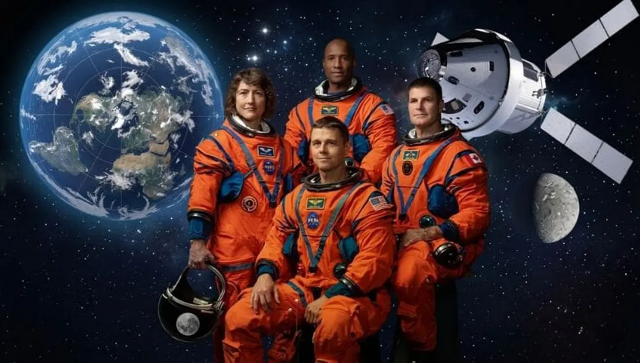 Los cuatro tripulantes de la misión Artemis II &bull; IMAGEN de TC Televisión