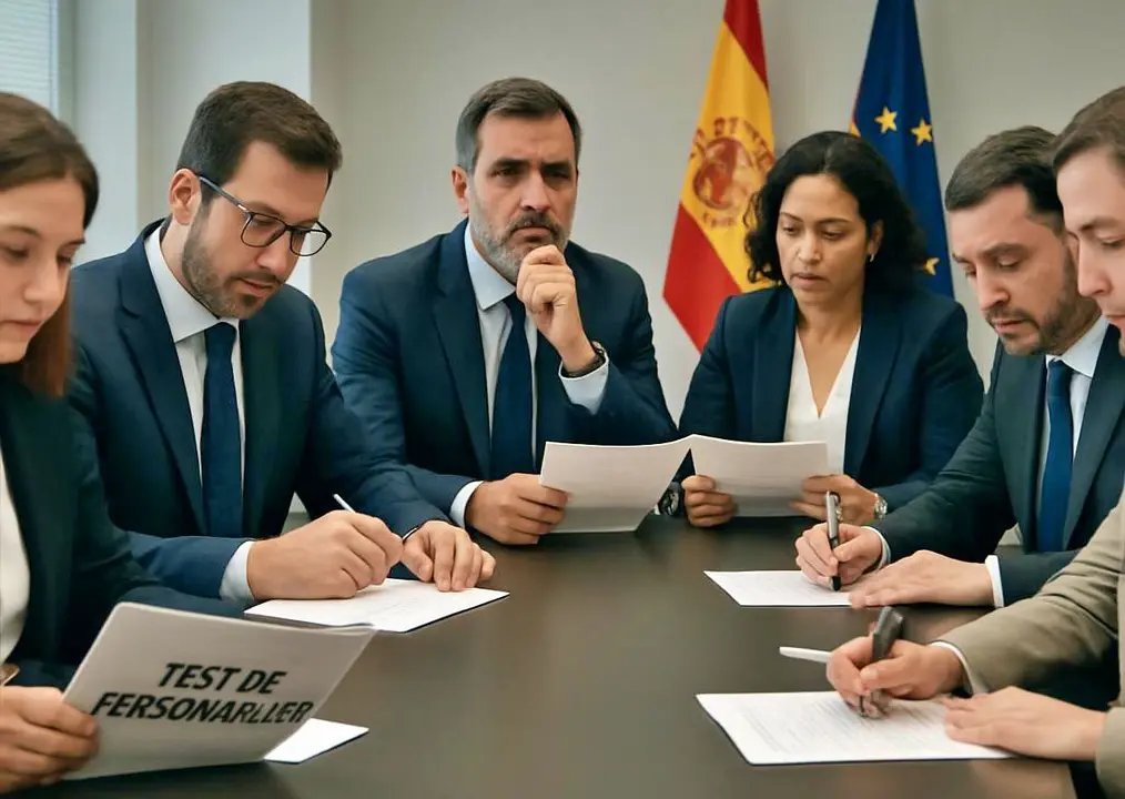 Cargos p&uacute;blicos realizando un test de personalidad | Generado por IA Gemini