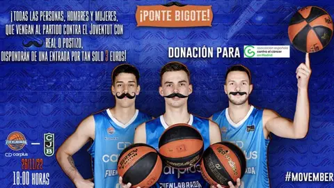 Cartel del partido solidario 'de bigotes' en el Fdo. Mart&iacute;n