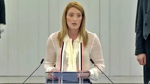 Roberta Metsola, presidenta del Parlamento Europeo