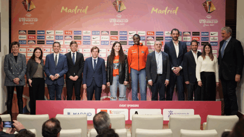 Imagen de la presentaci&oacute;n del Campeonato del Mundo sub-19 de baloncesto femenino en Madrid