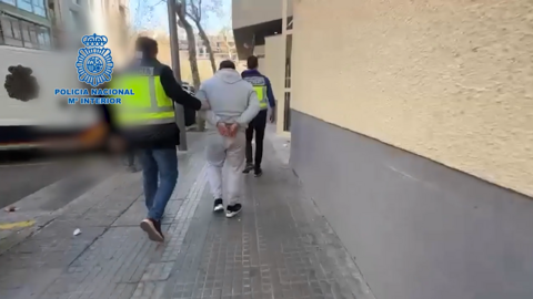 Imagen de la detenci&oacute;n de uno de los presuntos autores de las estafas a empresas