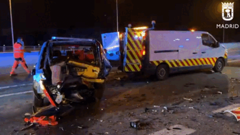 Imagen del estado de los veh&iacute;culos tras el accidente