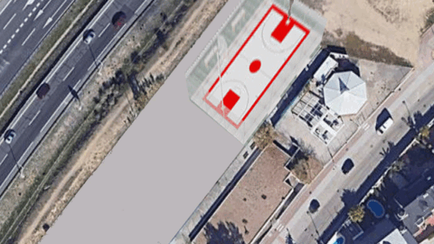 Imagen de la ubicaci&oacute;n de la futura pista de La Laguna de Parla