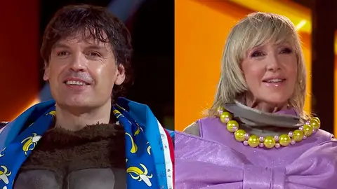Fernando Morientes, ex jugador del Real Madrid (Gorila), y Ana Torroja (Ratita), cantante de Mecano, fueron los vencedores de la noche con una victoria doble