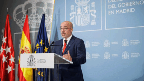 El delegado del Gobierno en Madrid en la rueda de prensa de la Junta de Seguridad del 23-J. Foto: Europa Press