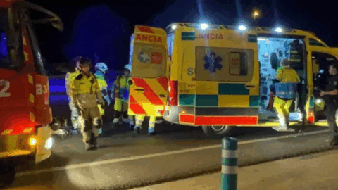 Intervenci&oacute;n de las Emergencias en el accidente ocurrido esta madrugada en Fuenlabrada