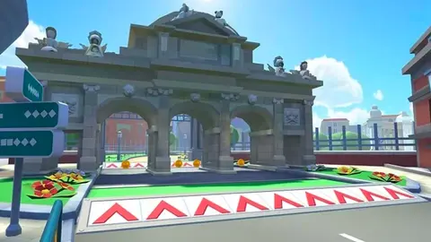 La Puerta de Alcal&aacute; es uno de los escenarios elegidos para el circuito de Mario Kart en Madrid