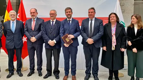 Representantes de la Iglesia Evang&eacute;lica recibidos por el Consejero de Presidencia de Madrid