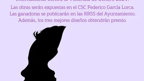 Cartel del concurso de carteles sobre la violencia de g&eacute;nero de Humanes