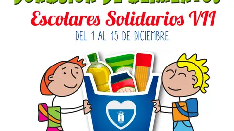 Cartel de la campa&ntilde;a de Humanes 'Escolares Solidarios'