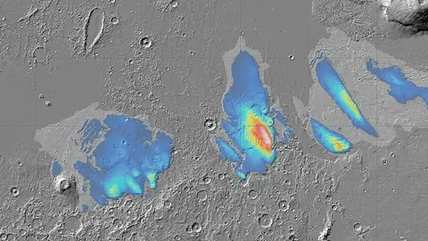 Descubren grandes masas de hielo subterr&aacute;neo en Marte