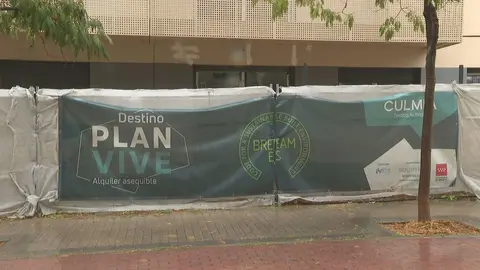 Imagen de obras del Plan Vive en Alcorc&oacute;n. Foto: Telemadrid