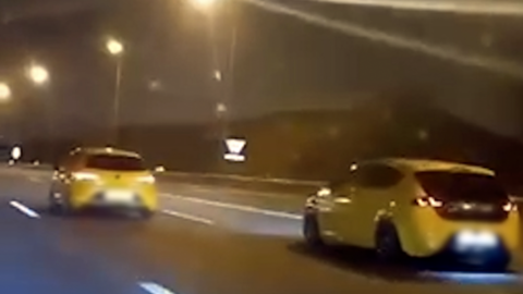 Imagen de las carreras ilegales en la M-45