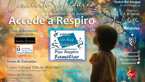 Cartel del concierto solidario de M&oacute;stoles