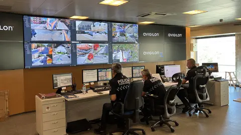 Imagen del Centro de Pantallas de la Polic&iacute;a Local de Fuenlabrada