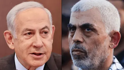 Netanyahu y Sinwar