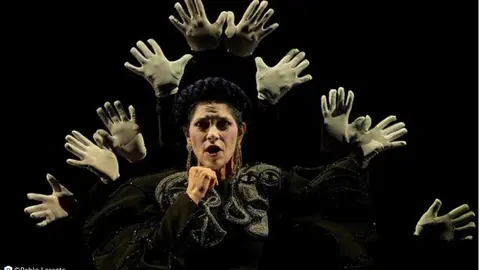 Escena de la &Oacute;pera 'La
liberazione di Ruggiero dall'isola d'Alcina' de
Francesca Caccini.