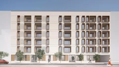 Imagen del proyecto de las viviendas p&uacute;blicas del Ayuntamiento de Getafe en el Paseo de la Estaci&oacute;n