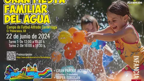 Cartel de la Gran Fiesta Familar del Agua de Alcorc&oacute;n