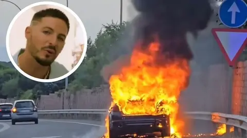 Nyno Vargas salv&oacute; la vida in extremis tras echar a arder su coche en Madrid