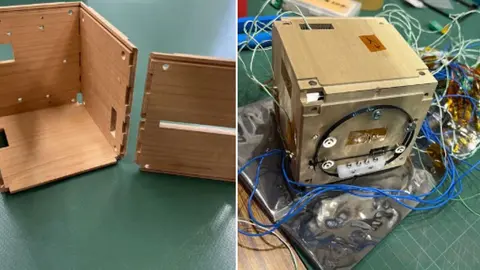 Im&aacute;genes del sat&eacute;lite de madera japon&eacute;s