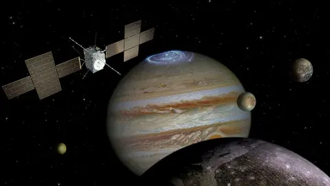 La sonda europea JUICE tiene por objetivo llegar a J&uacute;piter en 2032 | Imagen: NASA
