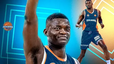 Yannick Nzosa, nuevo p&iacute;vot para el Fuenlabrada | Imagen: Departamento de Comunicaci&oacute;n del Baloncesto Fuenlabrada