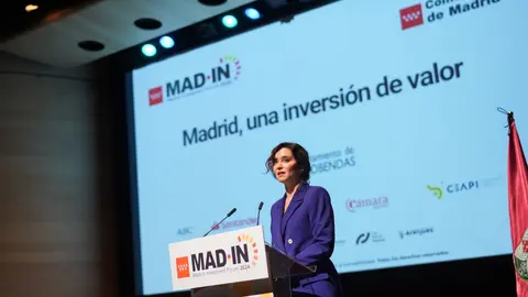 D&iacute;az Ayuso en la inauguraci&oacute;n del Madrid Investment Forum. | CAM