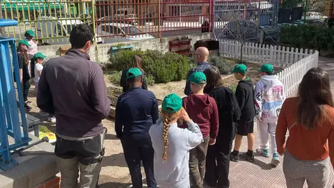 Uno de los huertos escolares que ha recibido la equipaci&oacute;n de compostaje | Ayto. de Fuenlabrada