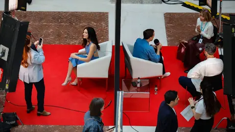 Centro de prensa para ntrevistas Premios Platino en la Real  Casa de Correos de Madrid