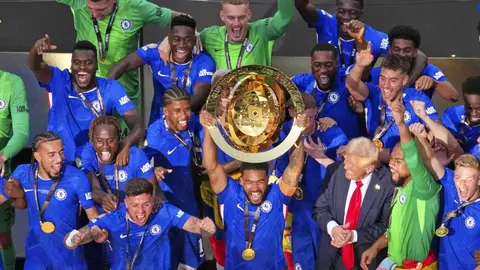 El Chelsea celebra su t&iacute;tulo de Campe&oacute;n del Mundo en presencia de Donald Trump | agencias