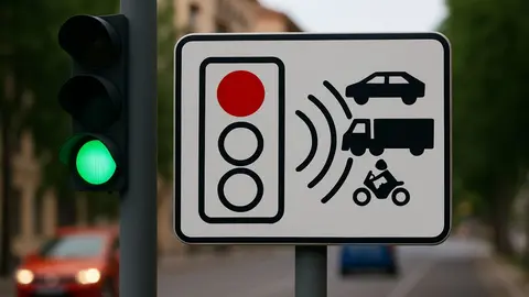 Nueva señal S-991C de aviso de c&aacute;maras en sem&aacute;foro