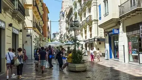 Una calle en el centro de Valencia