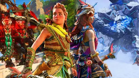 Imagen comparativa entre 'Horizon: Zero Dawn' (izquierda) y 'Light of Motiram' (derecha) | Tom Wilson
