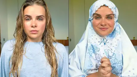 Marina Yers con un hijab en su cuenta de Tiktok | Redes Sociales