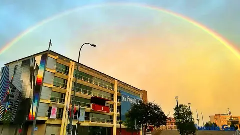 Arco Iris sobre el Ayuntamiento de Fuenlabrada