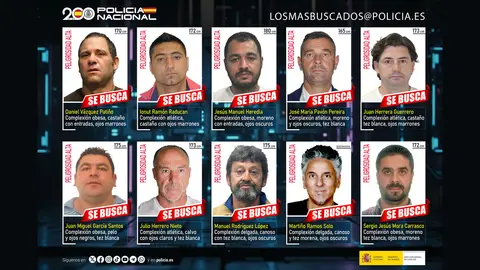 Los diez delincuentes buscados por la Polic&iacute;a Nacional | CNP