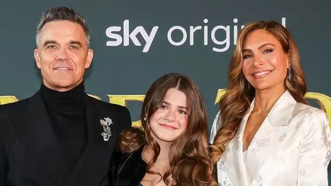 Robbie Williams, su mujer, Ayda Field, y su hija Theodora | GTRES