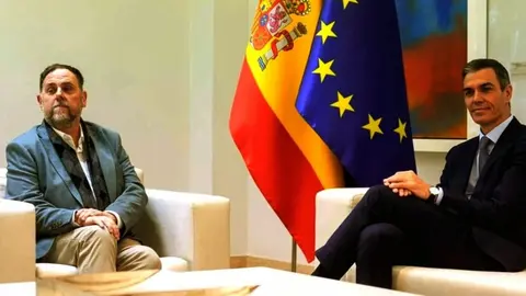 Oriol Junqueras reunido con Pedro Sánchez &bull; FOTO de Onda Cero