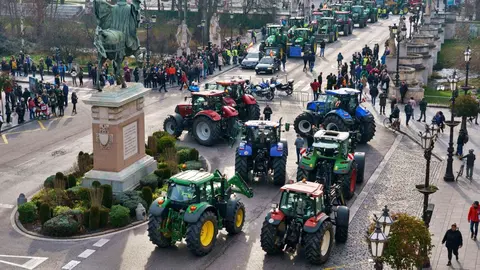 Tractores en Madrid en una protesta anterior