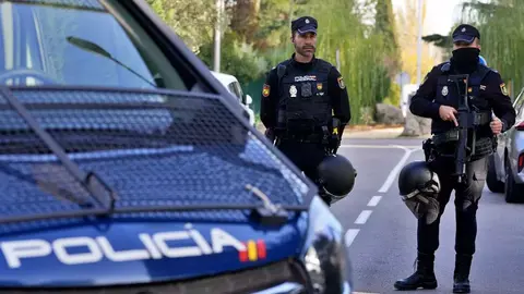 Agentes de la Policia Nacional en Madrid
