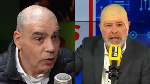 Nacho Abad (izq.) y Quequ&eacute; caracterizado de "Macho Abad" (der.) | El Televisero