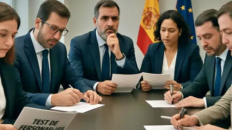 Cargos p&uacute;blicos realizando un test de personalidad | Generado por IA Gemini