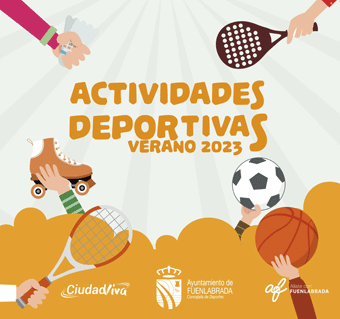 Cartel de las actividades deportivas del verano en Fuenlabrada